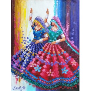 Bandah Ali, 18 x 24 Inch, Acrylic on Canvas, Figurative-Painting, AC-BNA-138